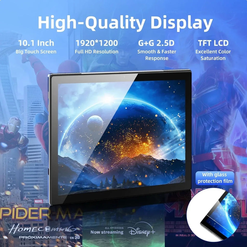 BYYBUO HD Hub, Full Your Tablet: Entertainment FM Radio, 12 Android 10.1" Bluetooth Display,