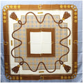 Blue Burberrys Silk Women's Plaid Scarf Burberry's Pre-Owned Gray (Good)