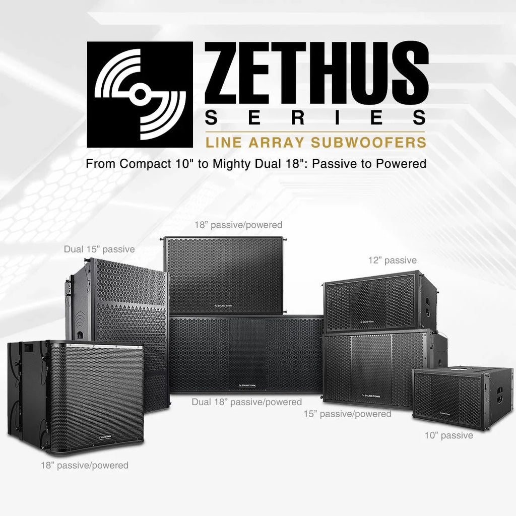 Line (ZETHUS-210S) Sound 1200W Array ZETHUS Subwoofer Series 2X12" Town