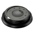 Cappuccino 16ELBLK (1000/Carton) Dome Sipper Plastic - Lids Black Dart