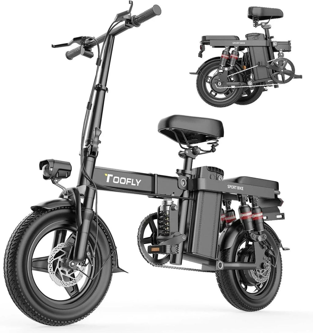 Folding Bicycle 48V Bike Electric Adult 2024 Toofly for 14" Ebike 15Ah-City 400W