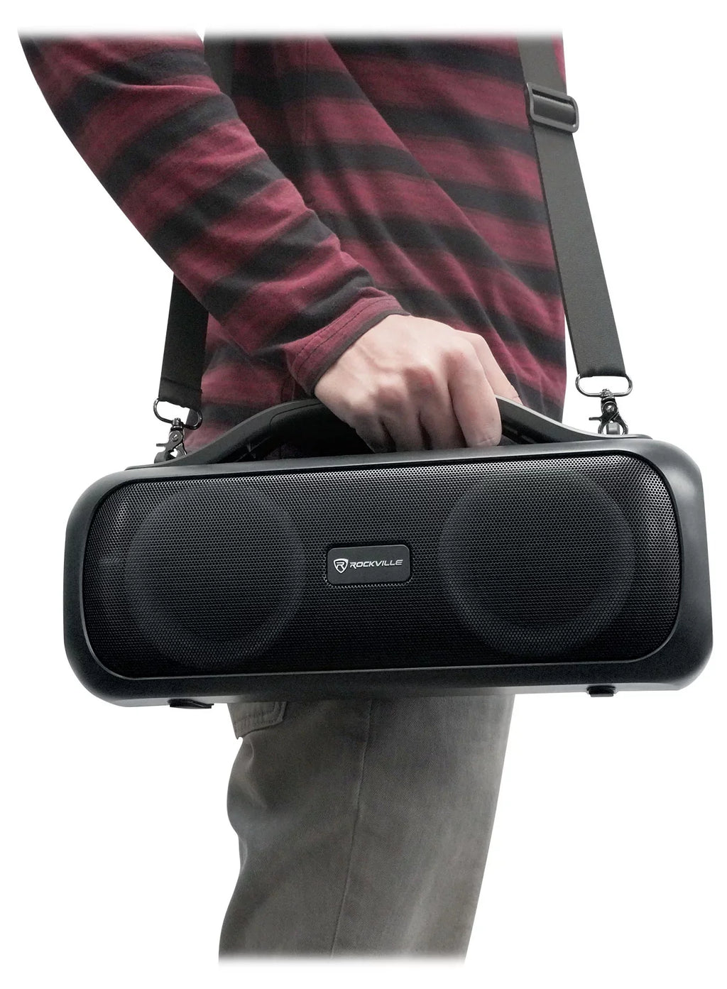 Bass Rockville Bluetooth Portable Go LED Speaker, D4 Deep Party Party Loud Large