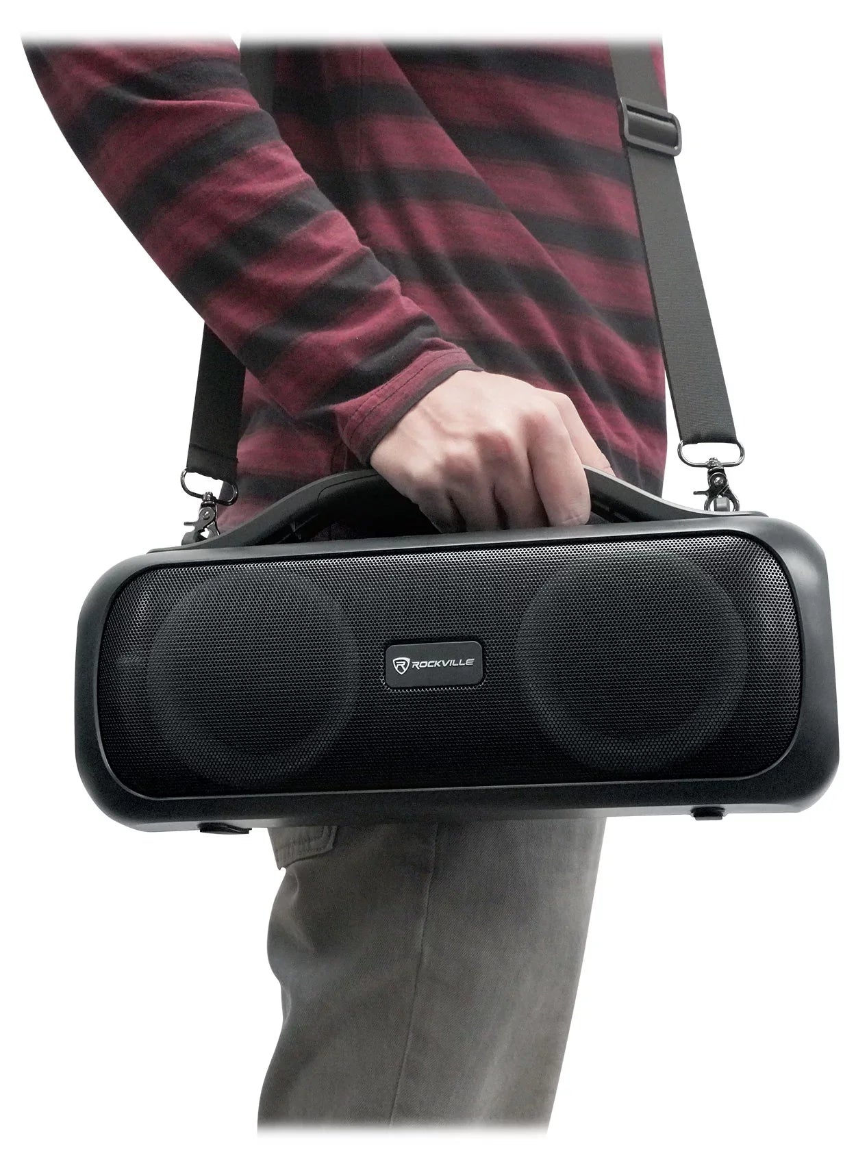 Bass Rockville Bluetooth Portable Go LED Speaker, D4 Deep Party Party Loud Large
