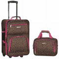 Rockland PC SET - LEOPARD PINK LUGGAGE 2