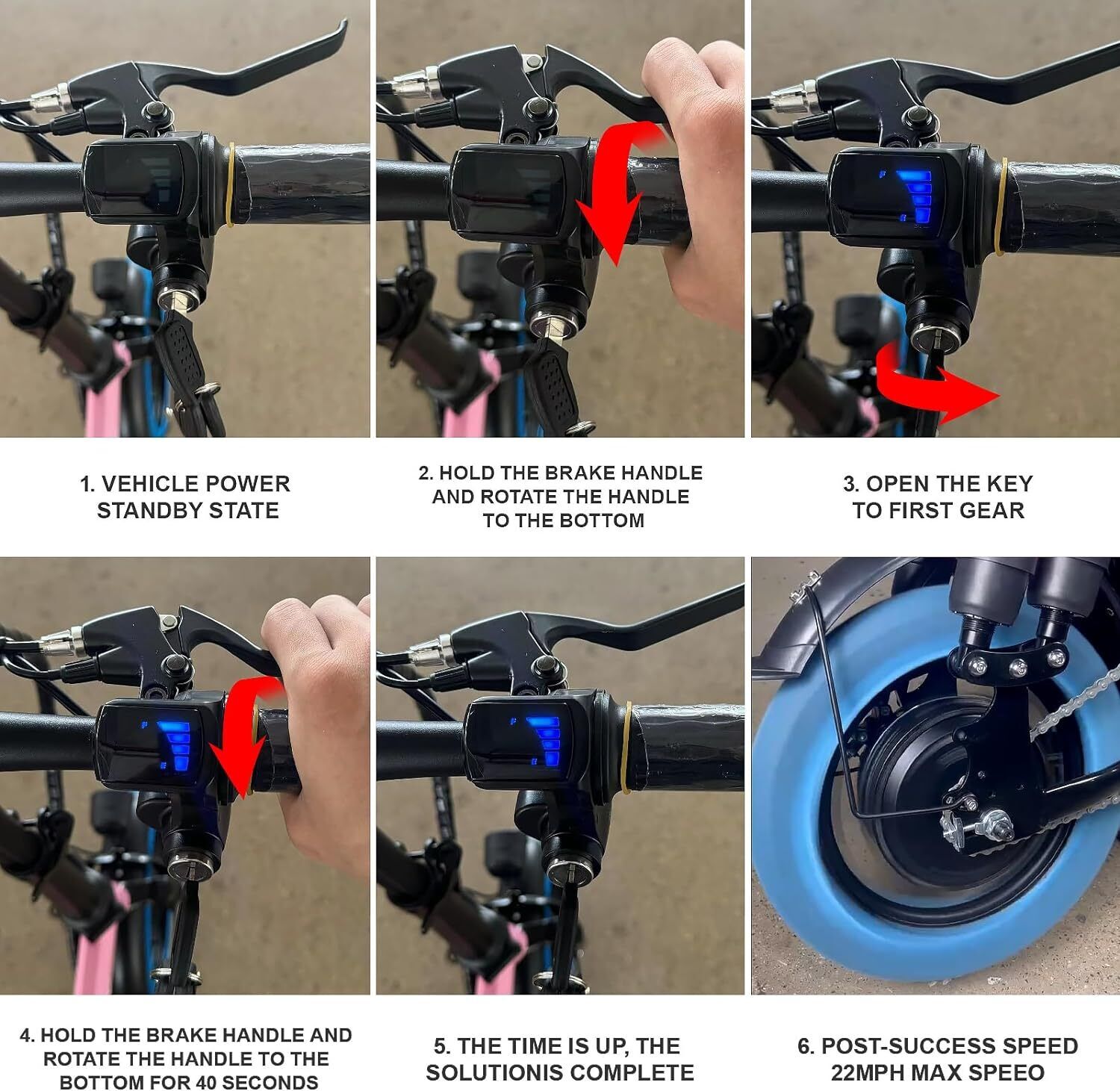 Folding Bicycle 48V Bike Electric Adult 2024 Toofly for 14" Ebike 15Ah-City 400W