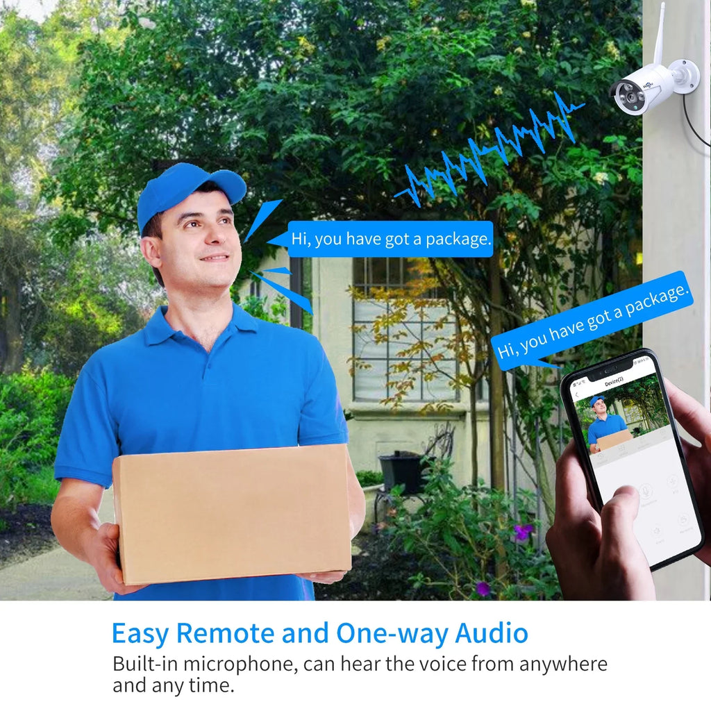 Security for 3MP System Wifi Remote Camera Camera 4Pcs Hard View, Security 12.1" (Supports Cameras Wireless Wi-Fi) Monitor, Only 2.4Ghz Hiseeu with Recording Home Security Drive, and 3TB System