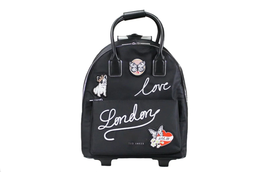 Baker Sheeaa Carry Ted London Black with Love Travel Bag On Patches Detail