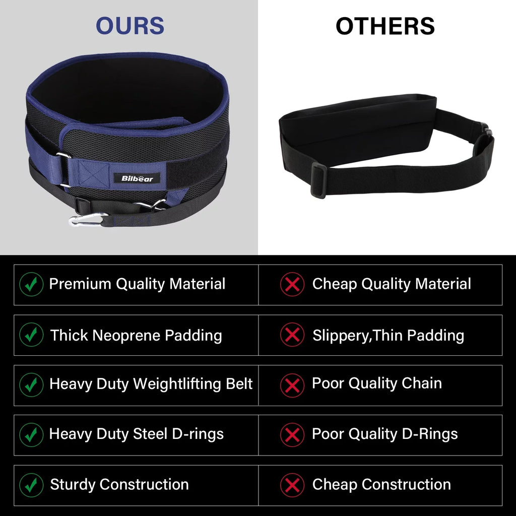 Adjustable,45-Angle pulls Strap,Weight 43 inch Snap Belt Hooks Weightlifting,Weight Dip 39 up,with lifting strap Belt for for Dip Rings&2 Bilbear inch Comfort Position