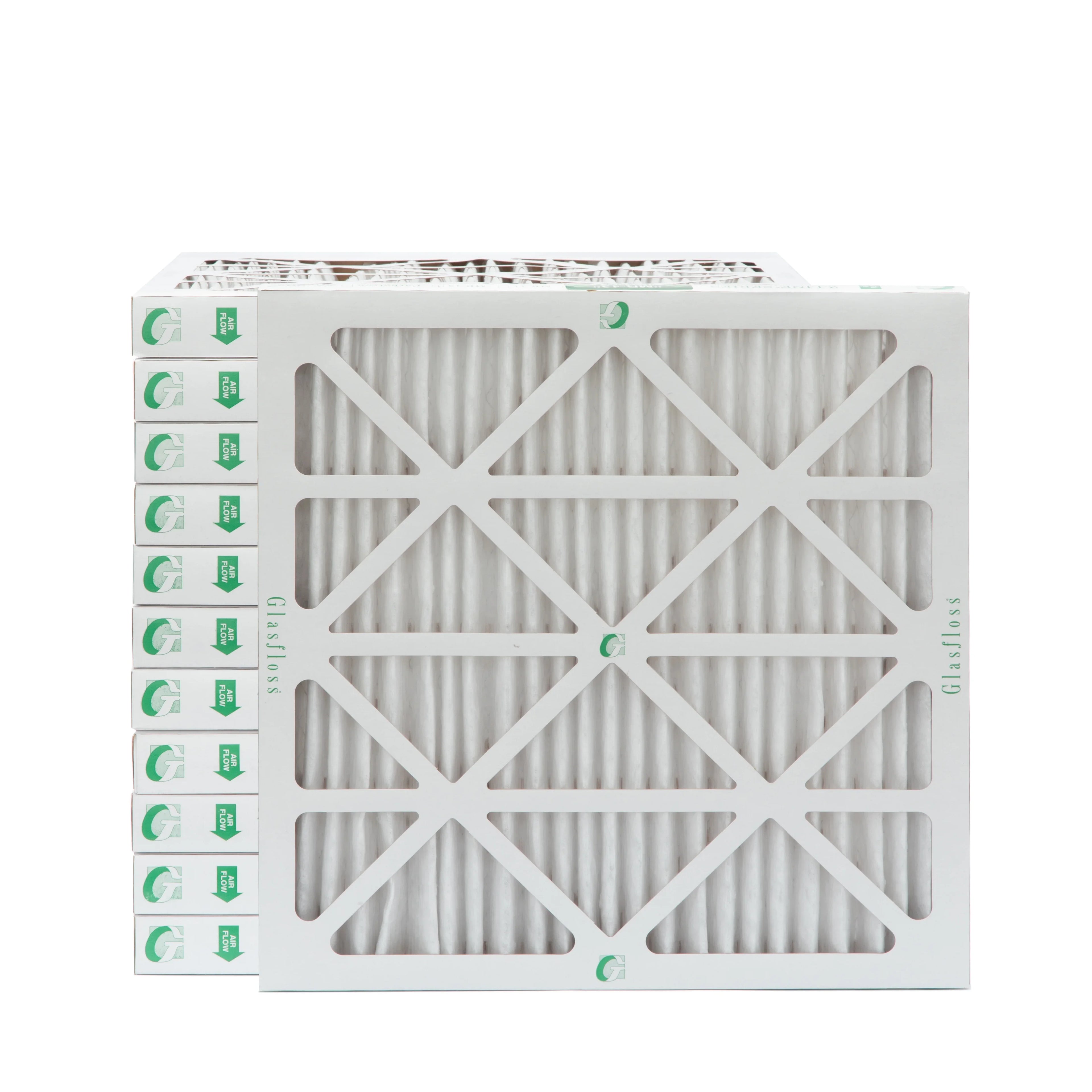 Inch Actual Pack x Glasfloss. MERV Size: by Filters Pleated x 12 17-1/2 17-1/2 10 2" 18x18x2 of Air 1-3/4