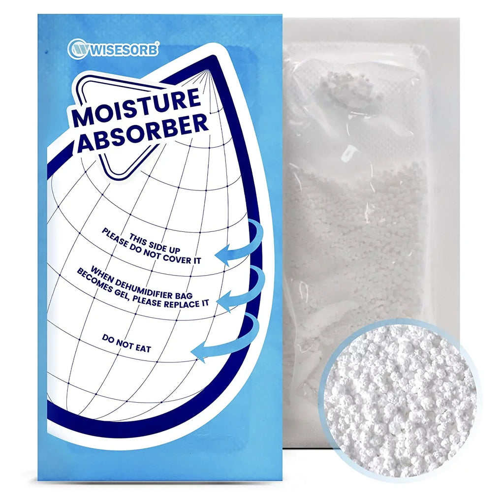 Packets Perfect Packs Basements, Rvs, for Closet Packing Premium Moisture Bags Dehumidifier for Humidity Wisesorb 25 Absorbers, 30 Granule Bathrooms, Gram White Tyvek