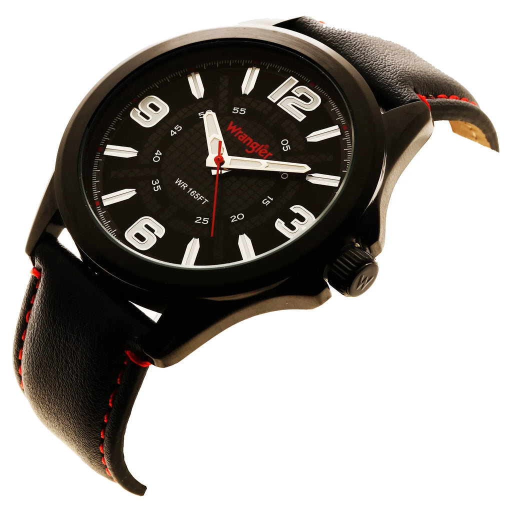 Dial, Strap Wrangler Watch Black Black 48mm