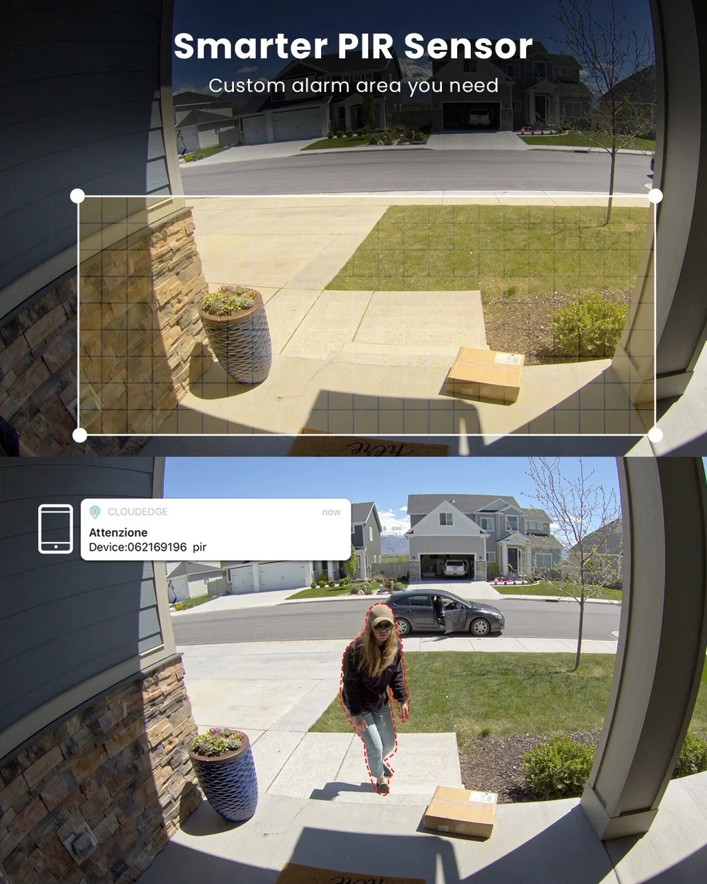 Camera PIR 360° Night Solar Camera with Wireless Spotlight Outdoor WiFi, & 2K/3MP PTZ Color Siren, Detection, Surveillance Security View, Motion Vision, Outdoor Work with Alexa