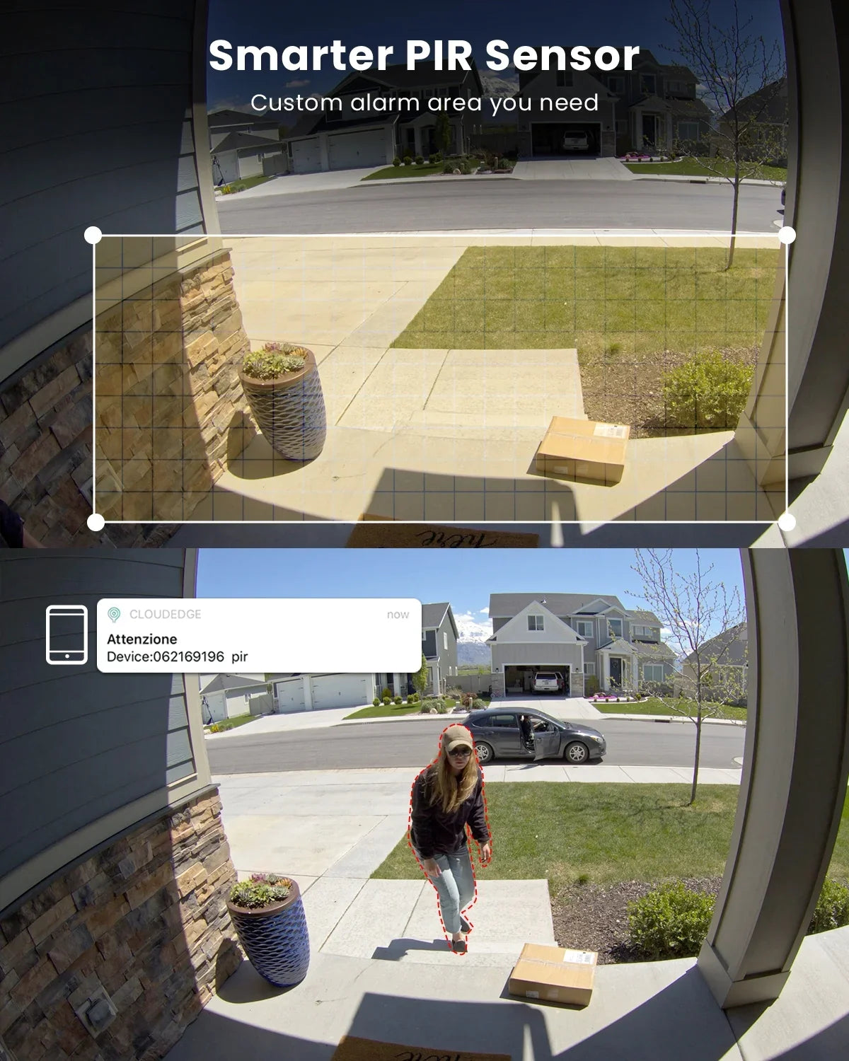 Camera PIR 360° Night Solar Camera with Wireless Spotlight Outdoor WiFi, & 2K/3MP PTZ Color Siren, Detection, Surveillance Security View, Motion Vision, Outdoor Work with Alexa