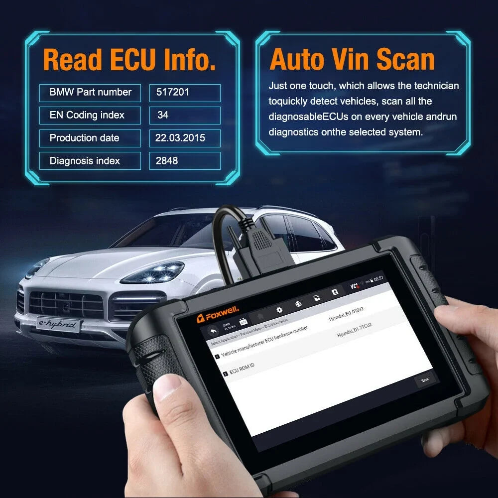 Reader Scanner IMMO SRS Car System All Diagnostic Scan Tool Code OBD2 NT809 ABS Foxwell