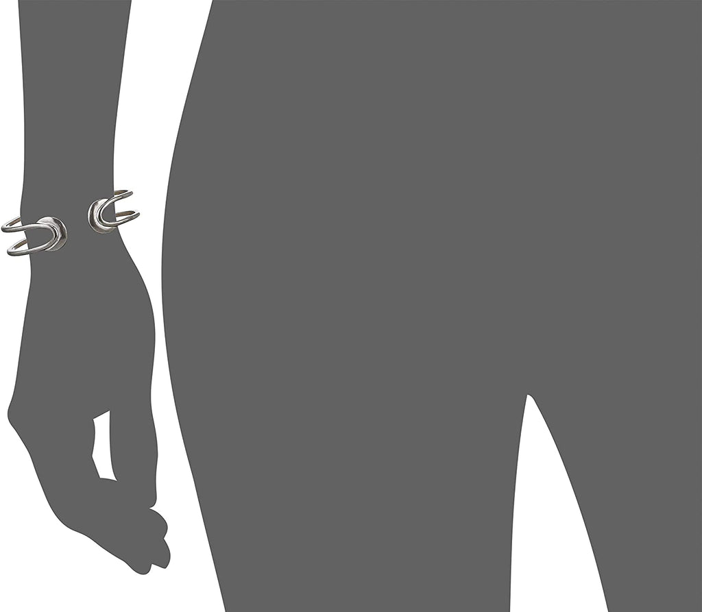 Brand Cuff Bracelet Lucky Silver-Tone Crescent