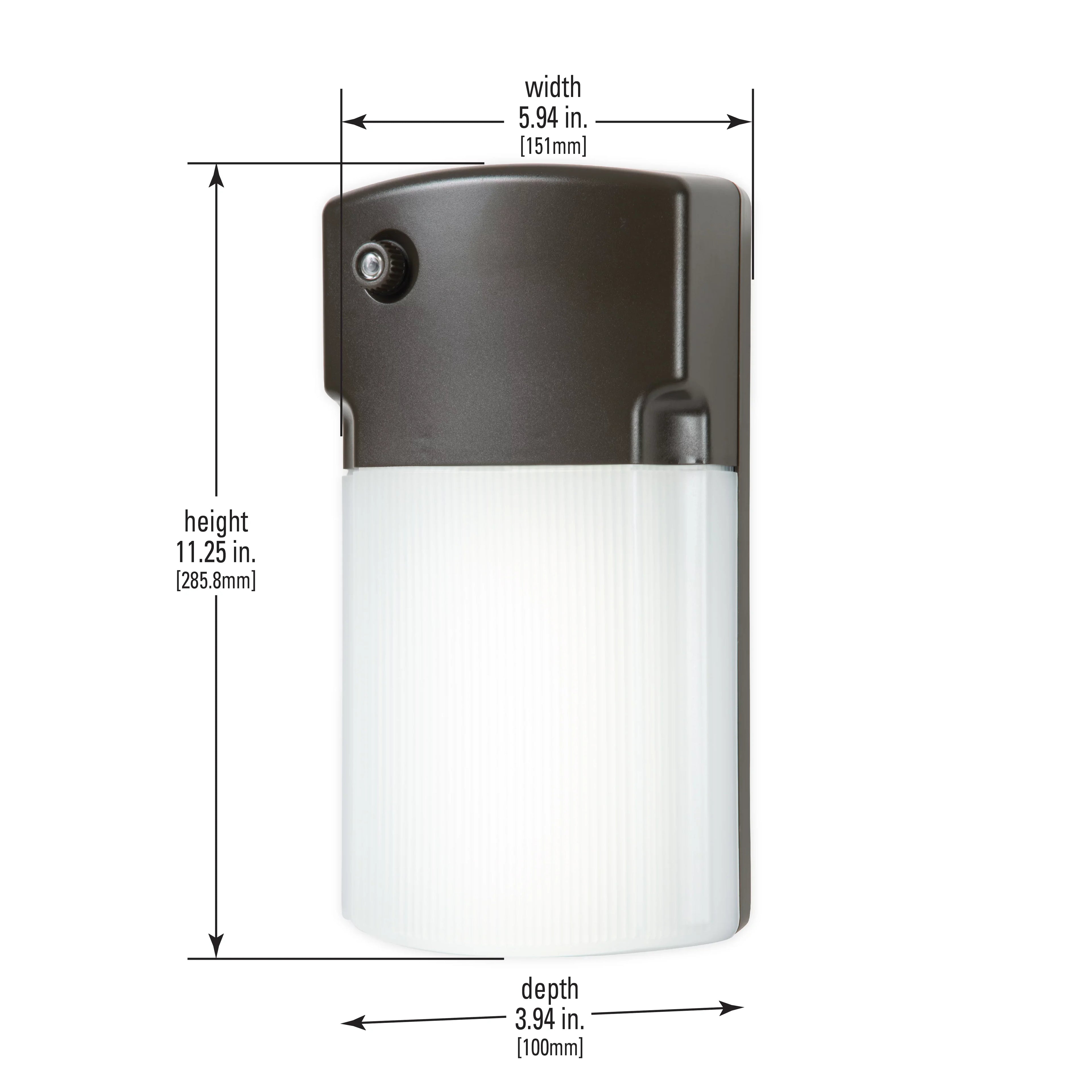 HALO Outdoor Sensor to Dusk with Integrated Bronze Outdoor LED Light Wall Photocell Dawn Pack