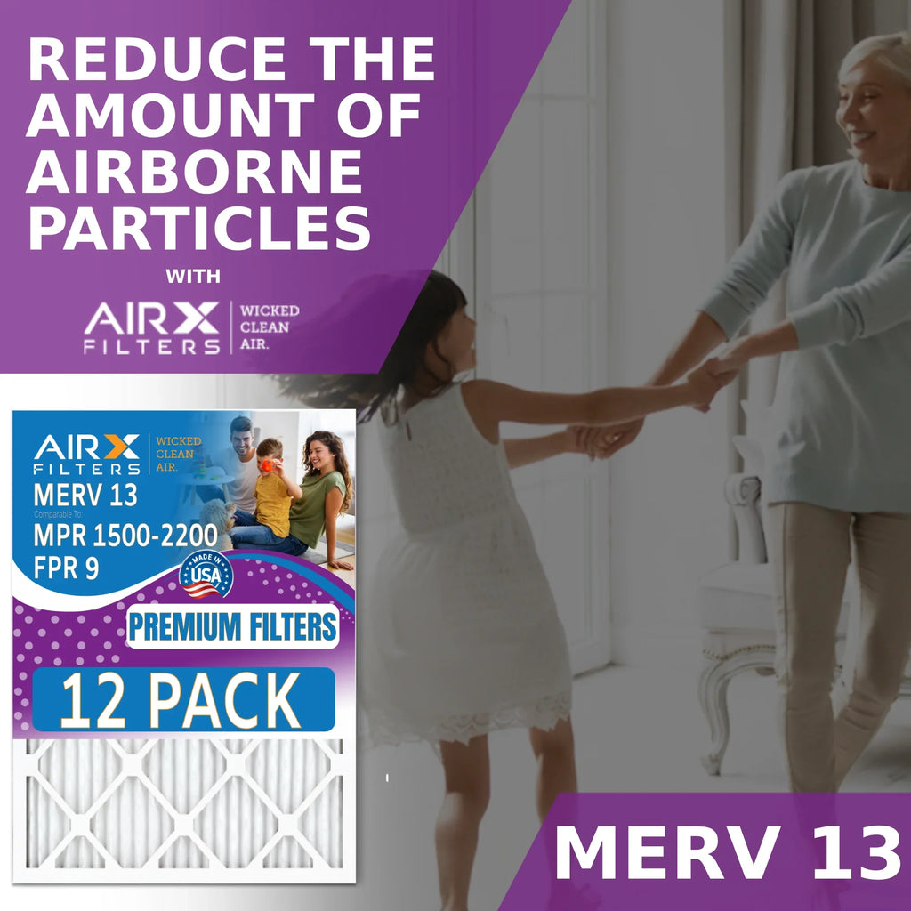 AIR. FPR Filter 1500 24x24x1 Comparable Furnace Filters Made USA Pack 9 13 MERV AIRX - CLEAN Rating, FILTERS - Air 12 MPR WICKED & to by of in 2200