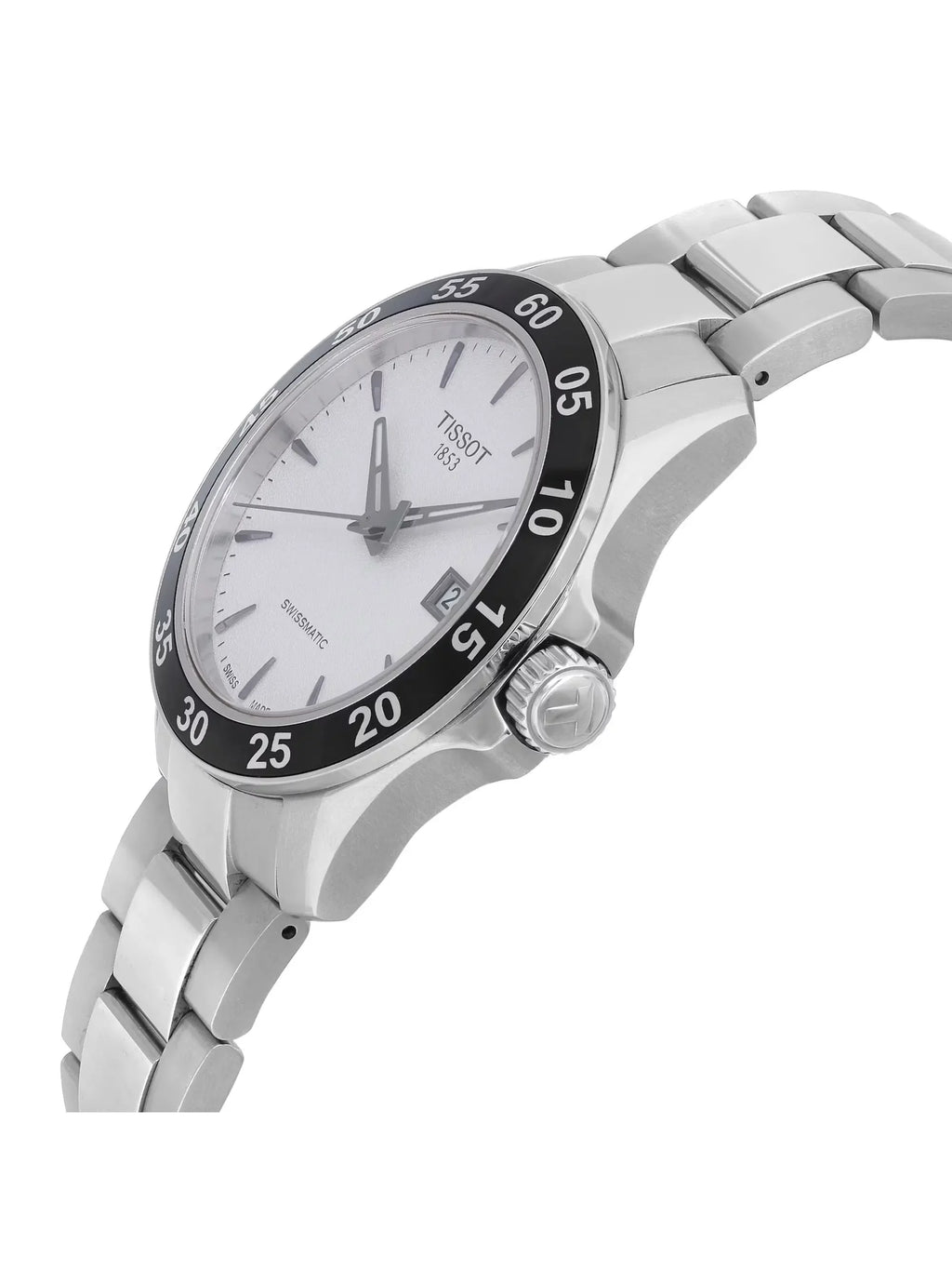 Silver Watch Tissot Men Swissmatic V8 Steel T106.407.11.031.00 Dial Automatic