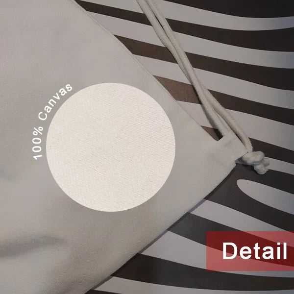 Shopping Fashion Deco Lies Backpack Mesh Art Canvas Rest Bag Animal Reusable Drawstring