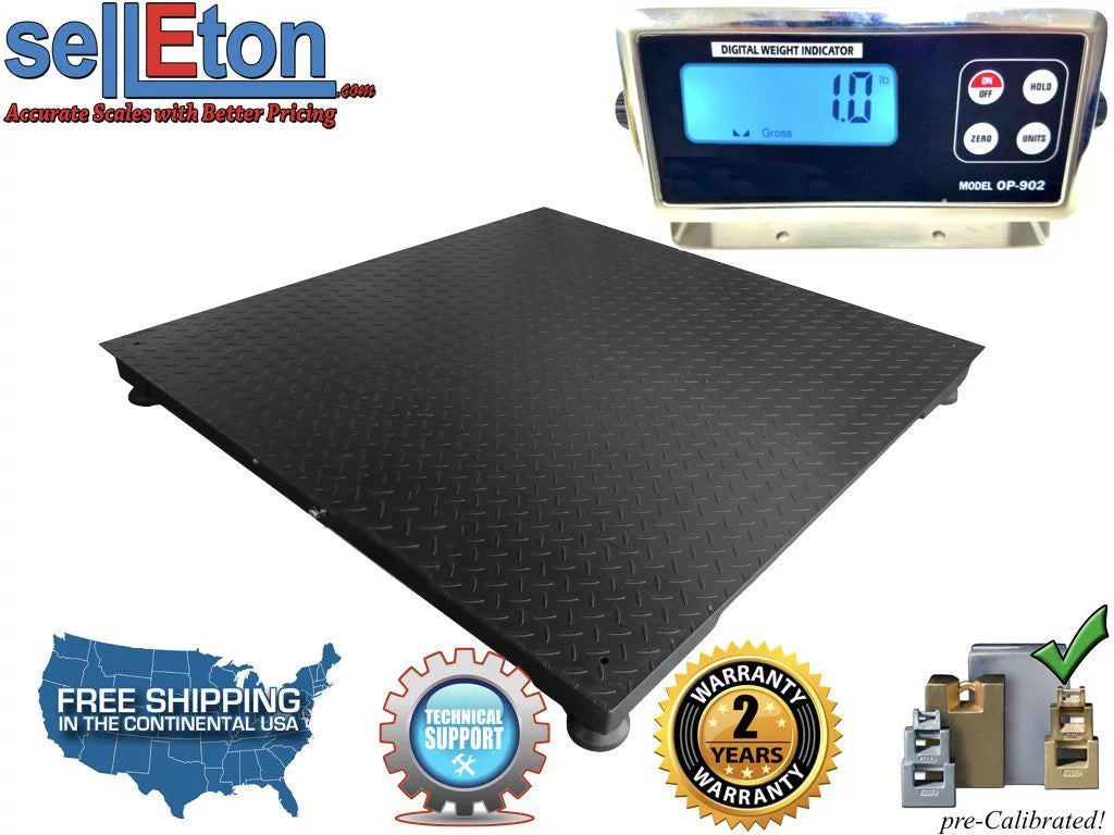 l Metal 1 x Floor 40" with 10,000 Industrial Indicator x lb 40" lb Scale