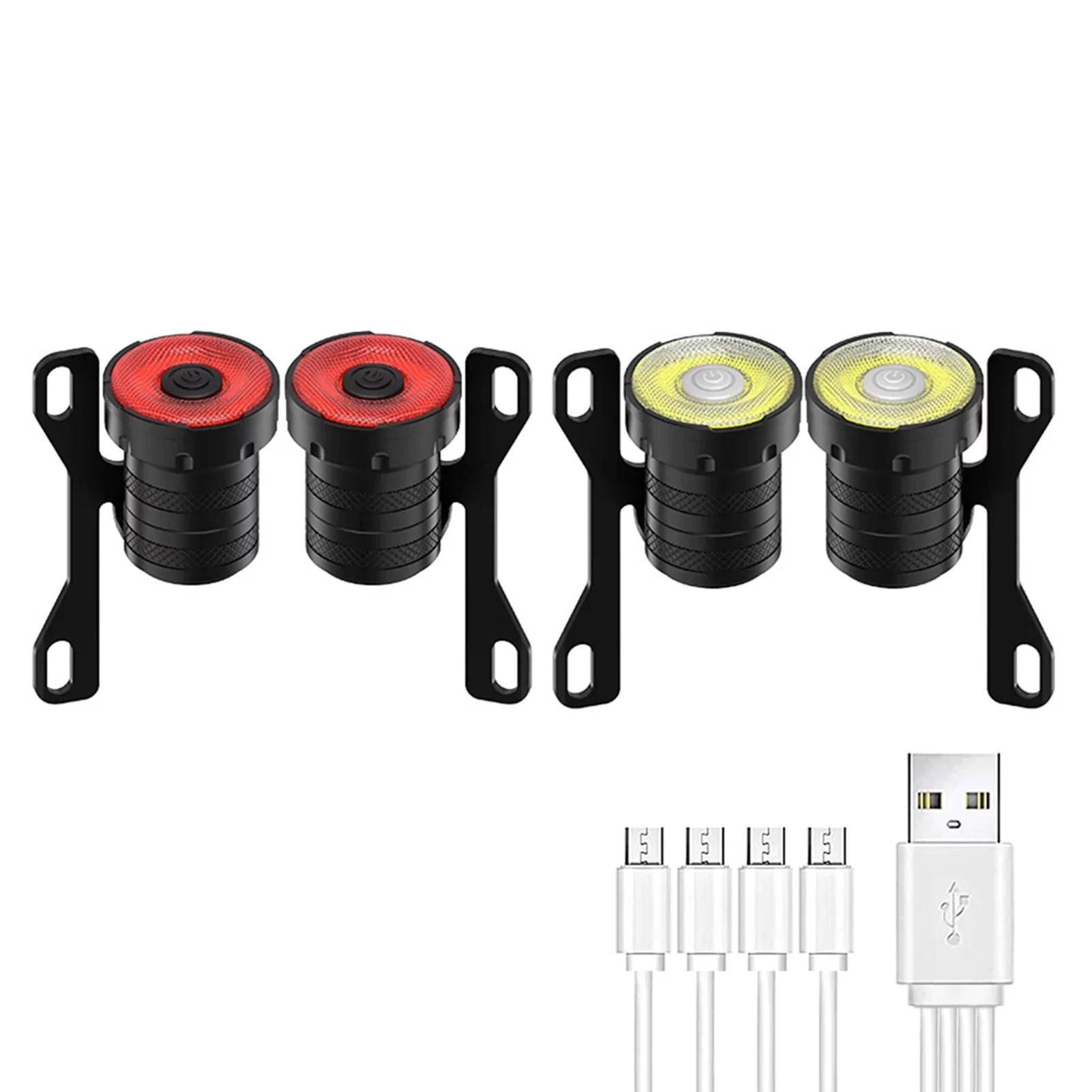 Skateboard and Tomshoo 4-in-1 USB Skateboard Longboard Front Rear Set with Rechargeable Cable Charging
