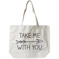Me Tote Take Women's - Bag You with Sign Natural Arrow Canvas -18x14inches