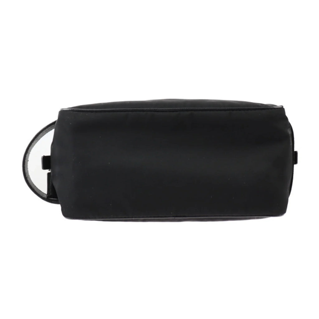 black (Good) handbag nylon PRADA Prada triangle bag hardware 2NA819 second Pre-Owned leather silver clutch logo