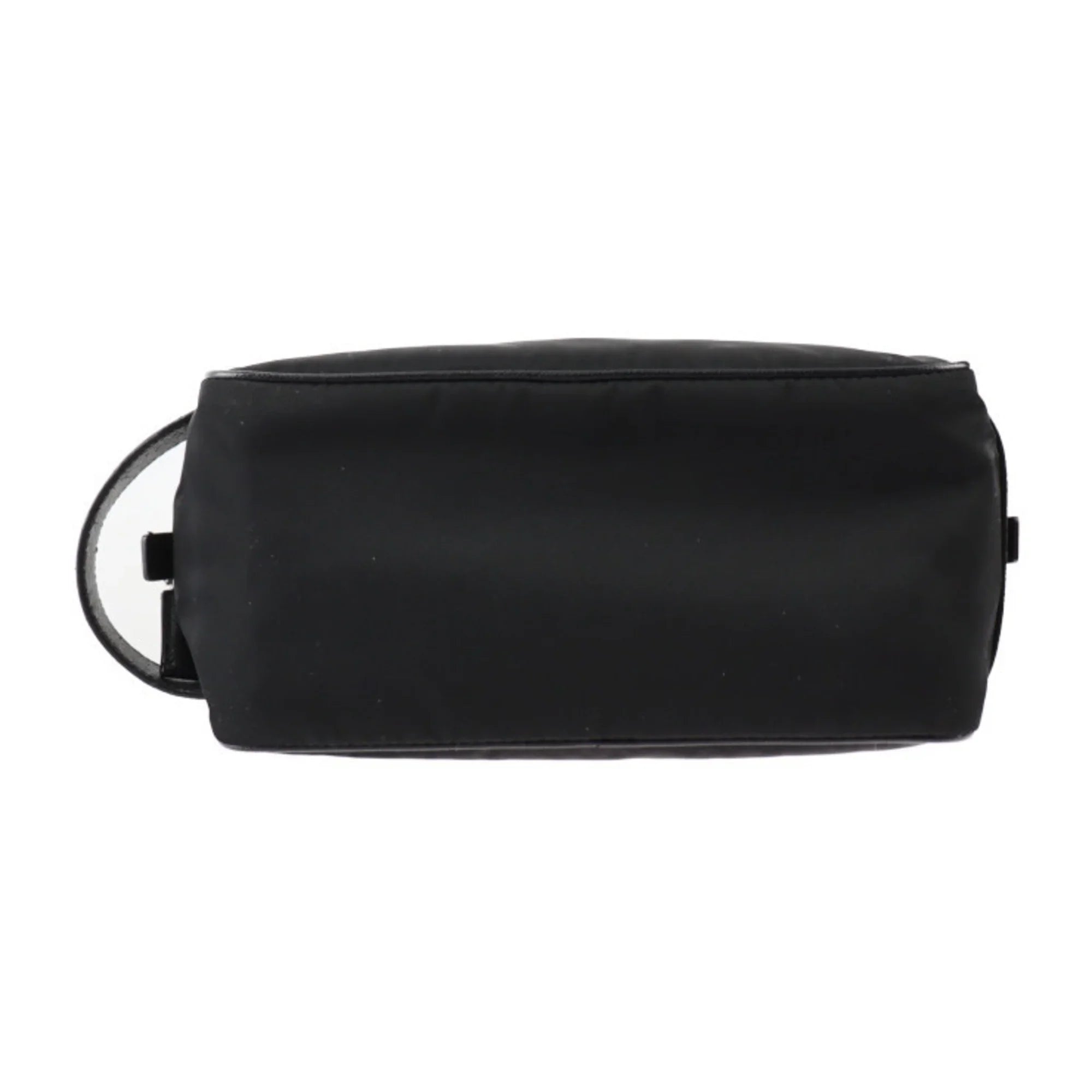 black (Good) handbag nylon PRADA Prada triangle bag hardware 2NA819 second Pre-Owned leather silver clutch logo