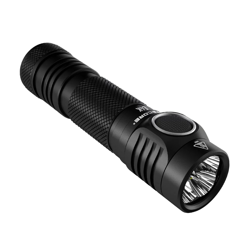 XP-L2 generation Li-ion EDC E4K 21700 - Eco-Sensa NITECORE 4400 Next 4x CREE Lumens Flashlight Battery FREE 1x and Rechargeable Compact - Battery w/ 21700 NITECORE V6 Case