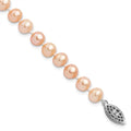 Bracelet 7.25inch 925 Auriga Pearl Sterling Silver Fwc 6-7mm Pink for Women