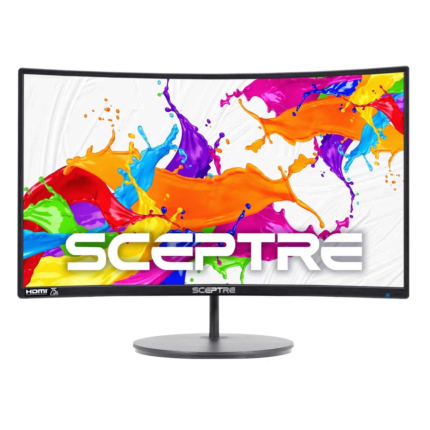 Thin Curved Speakers Monitor HD HDMI Metal Gaming Black VGA Sceptre 1080P LED DisplayPort 24" C248W-1920R Ultra 75Hz Full