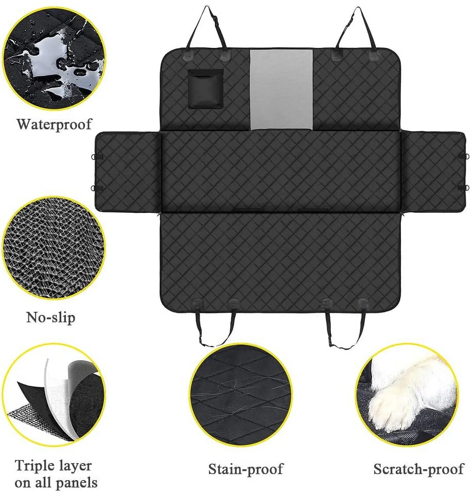 Protection Window, Back Cover for Mesh & Scratchproof Dogs Seat Hammock Car Cars Covers Cover Seat, Trucks Waterproof Car Dog Dog Dog SUVs with