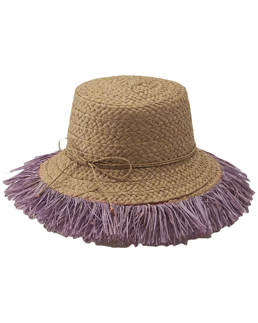 Kaminski Straw Hat, Brown Helen Sella