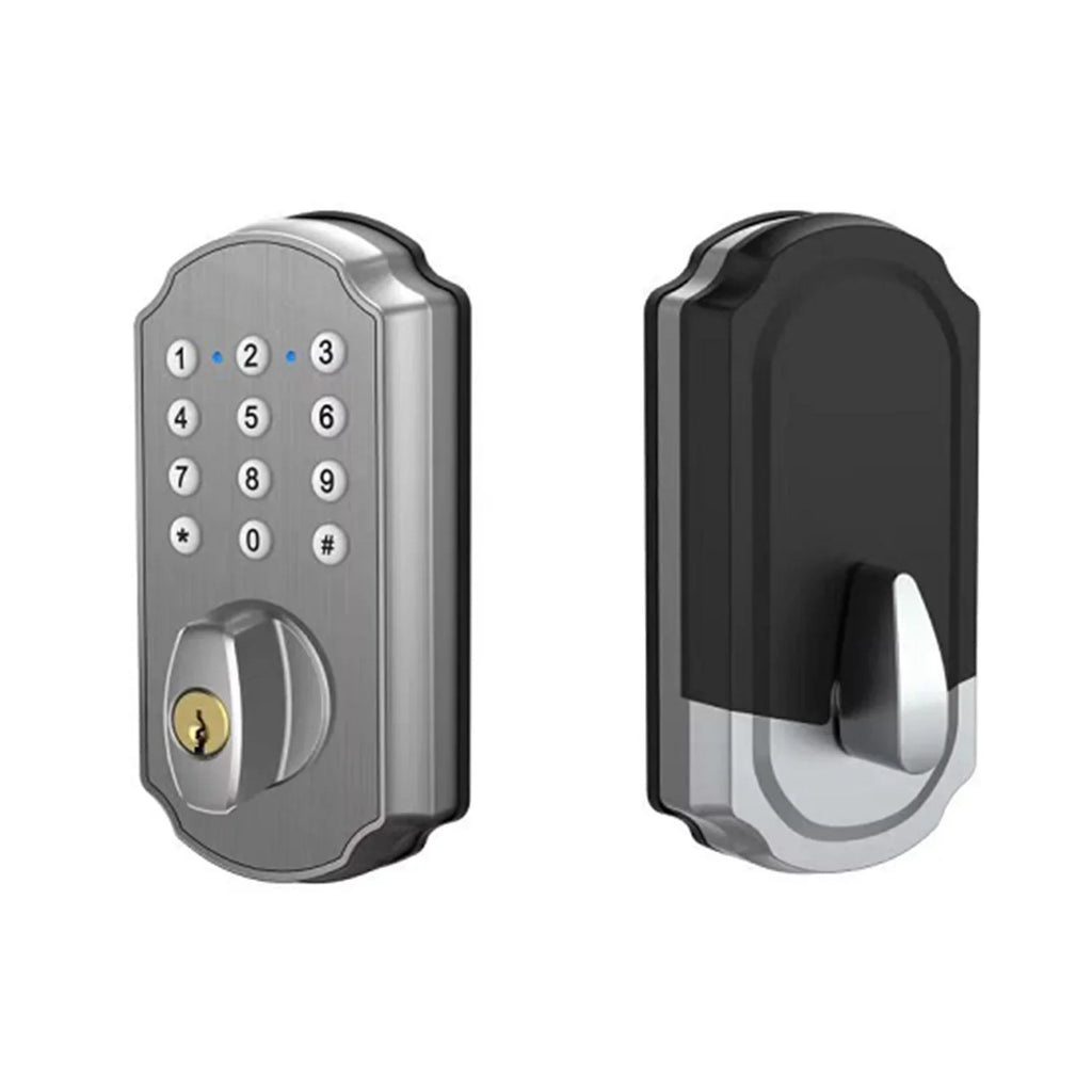 Electronic Mobile for Entry Home Keypad Nickel TL115 Deadbolt TurboLock with Door Smart Door Lock Front Keyless App Brushed