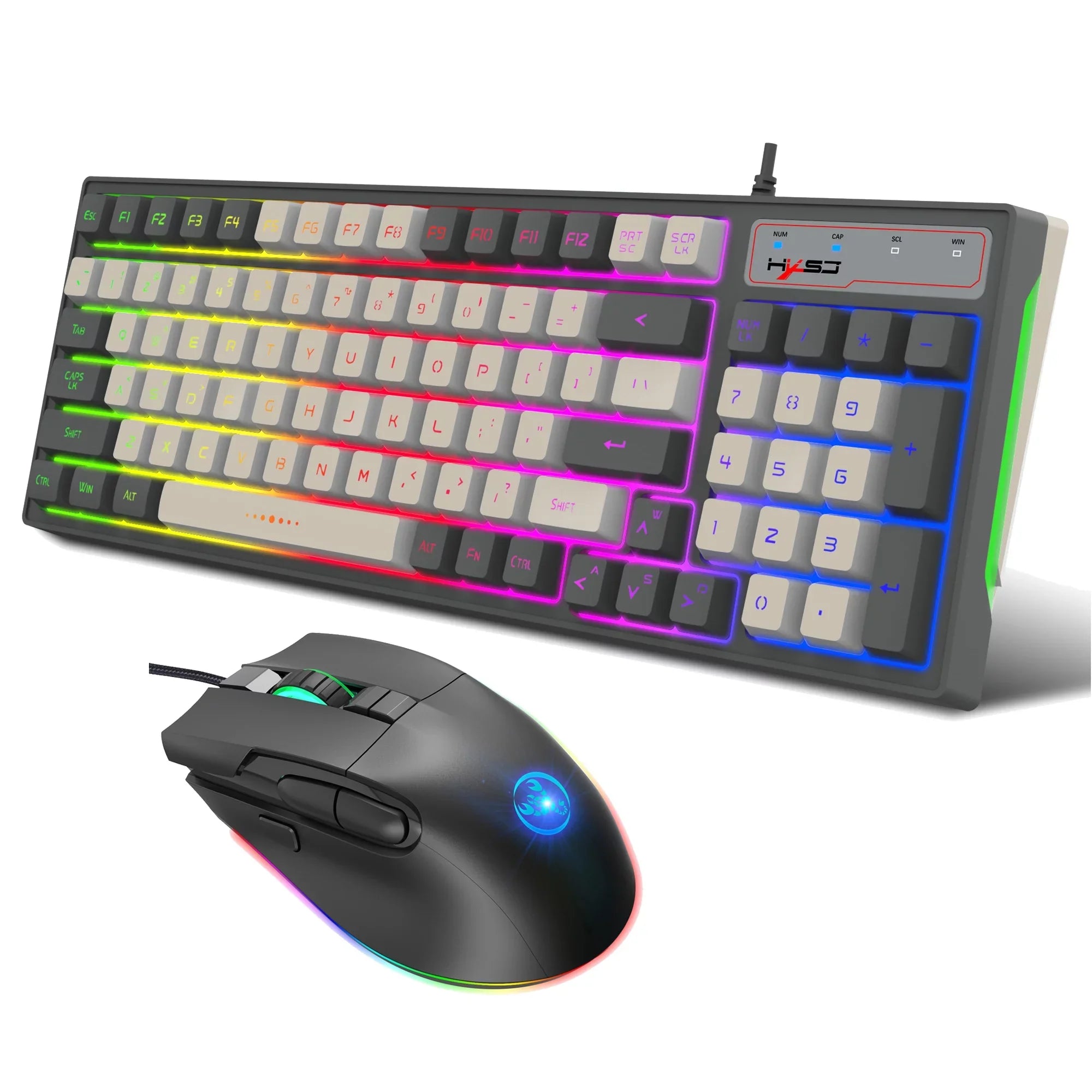 Effects, Key Keyboard Keys, Office Shortcut 6588 Full High Multi-function No and Programming Cool Conflict, V600+A905 Ergonomic Combo, Gaming Wired Macro Function, and Design, for