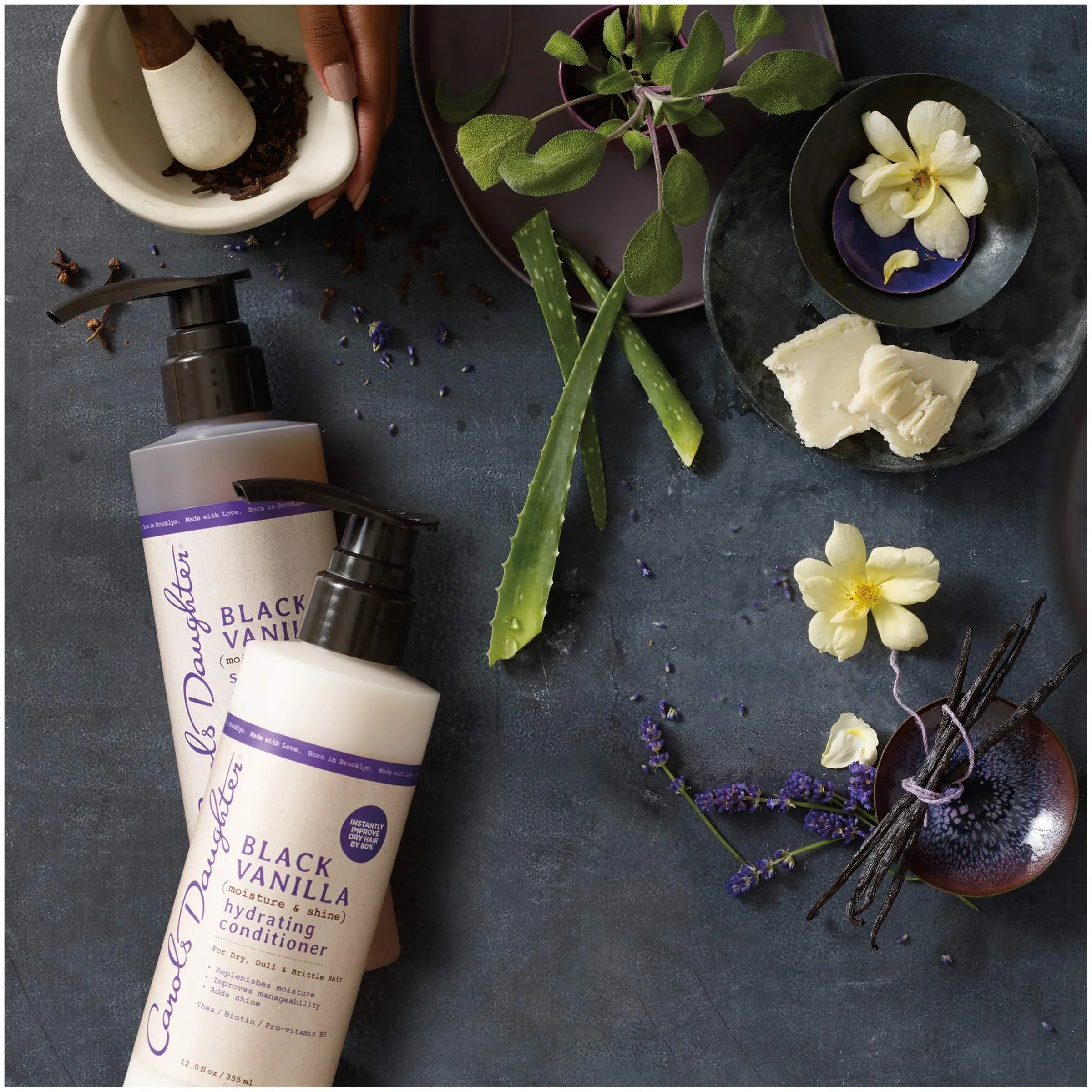 Hair Free Shampoo Vanilla & Shampoo Hair Dull Daughter Sulfate Conditioner Black and Conditioner Hair, May Shine Moisture Dry and (Packaging Hydrating Carol?s Set and Vary) For