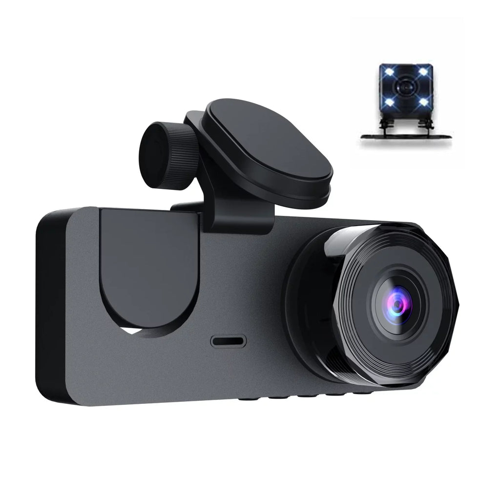 Loop Dash & DVR Rear 2 Detection Inside One-Key Recording Dashcam Screen Support Camera Shinysix Night-Vision Camera Recorder Front Inch 1080P Motion Driving & Lock