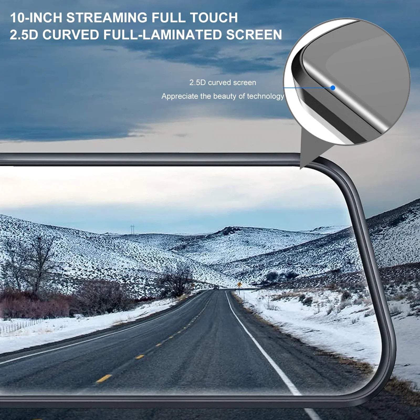 Backup Full and 10" 5.5 Camera,G-Sensor, Front Screen Touch Rear Monitor, View Cam,Kepeak Mirror 1080P Meters Wide Angle,with Parking Cable Dash FHD 170°