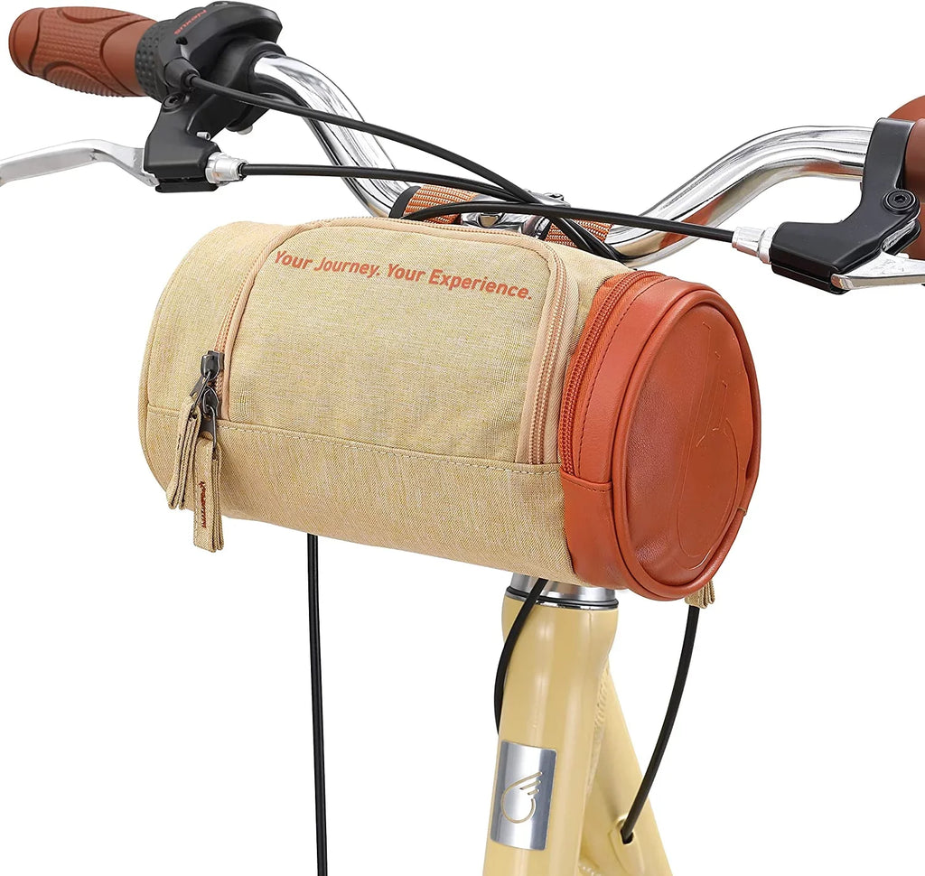 Bag, Bike Front Waterproof sixthreezero Roll Handlebar Bag, Cream Bicycle