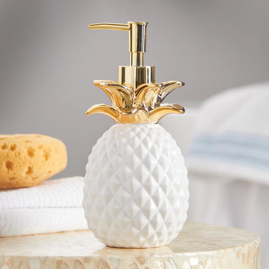 dispenser, oz. Home Gold, Gilded 14 Pineapple SKL Lotion/Soap