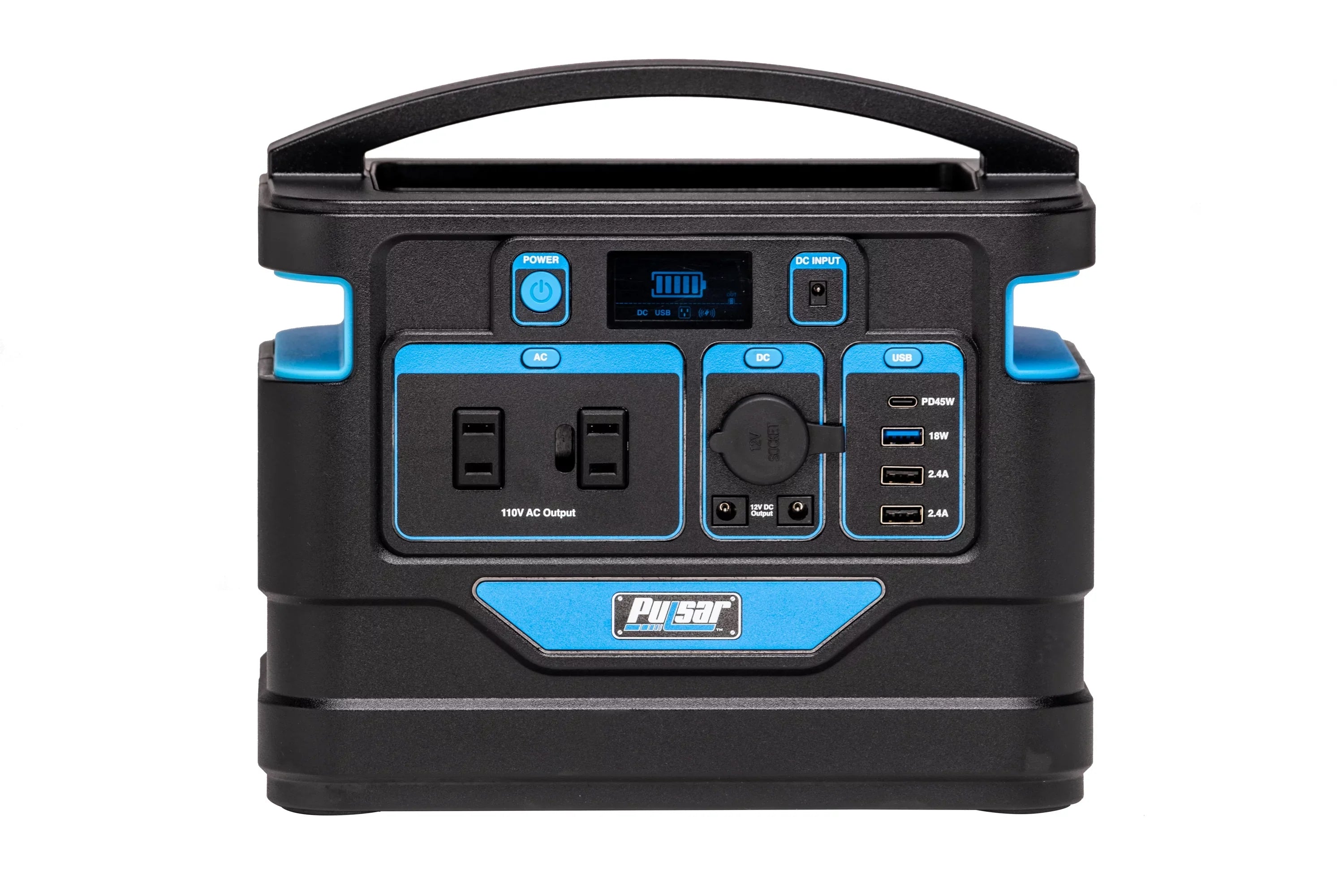 LCD Wireless Pad 500 Pulsar Power Capacity) and Watt Portable Station with Lithium-Ion Charging Display (518Wh