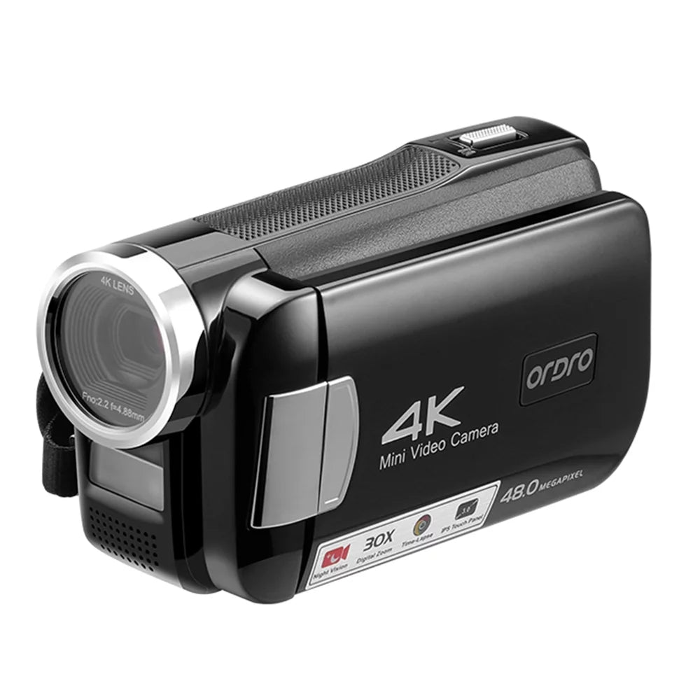 Recorder with 48MP Bag Night Vision Video IR 30X Remote Control Zoom IPS Inch Battery 3.0 AC2 Digital DV Carevas Carry 4K Digital Camcorder Touchscreen