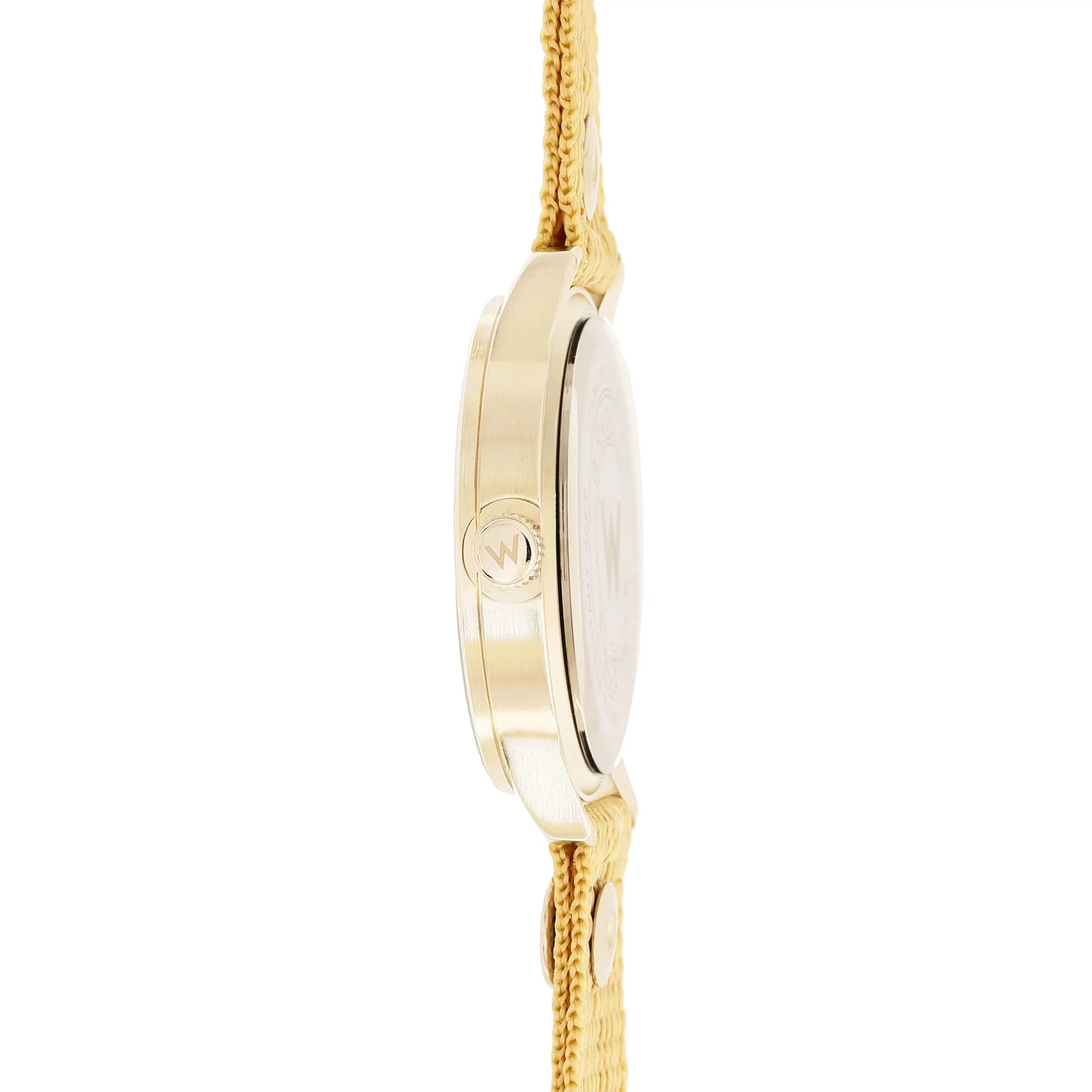Wrangler dial, White Watch Strap 42mm Wheat Colored Nylon
