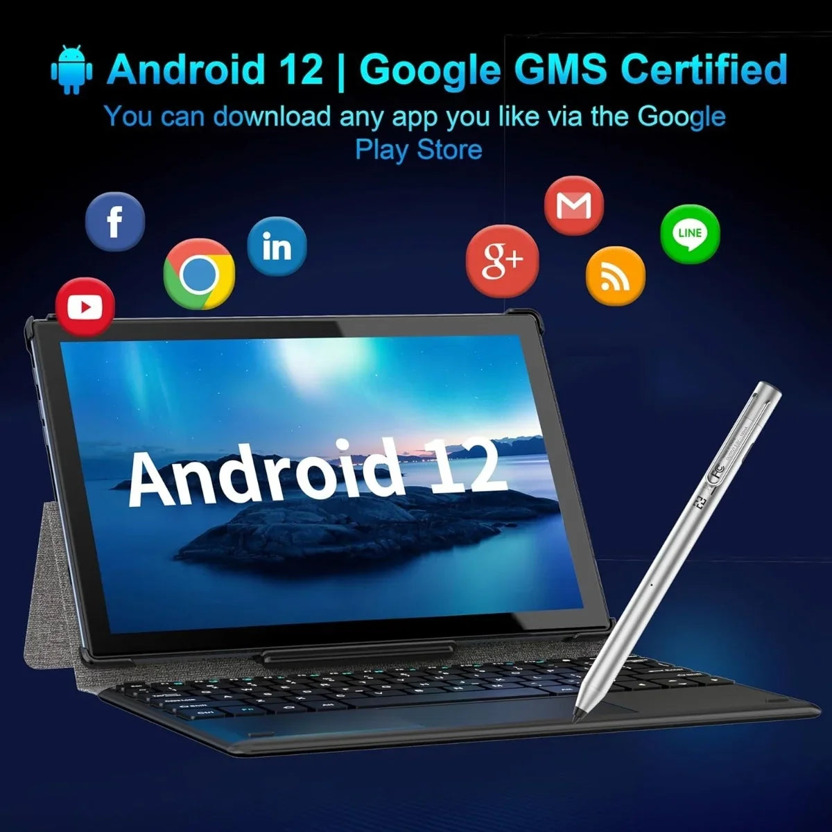 BYYBUO HD Hub, Full Your Tablet: Entertainment FM Radio, 12 Android 10.1" Bluetooth Display,