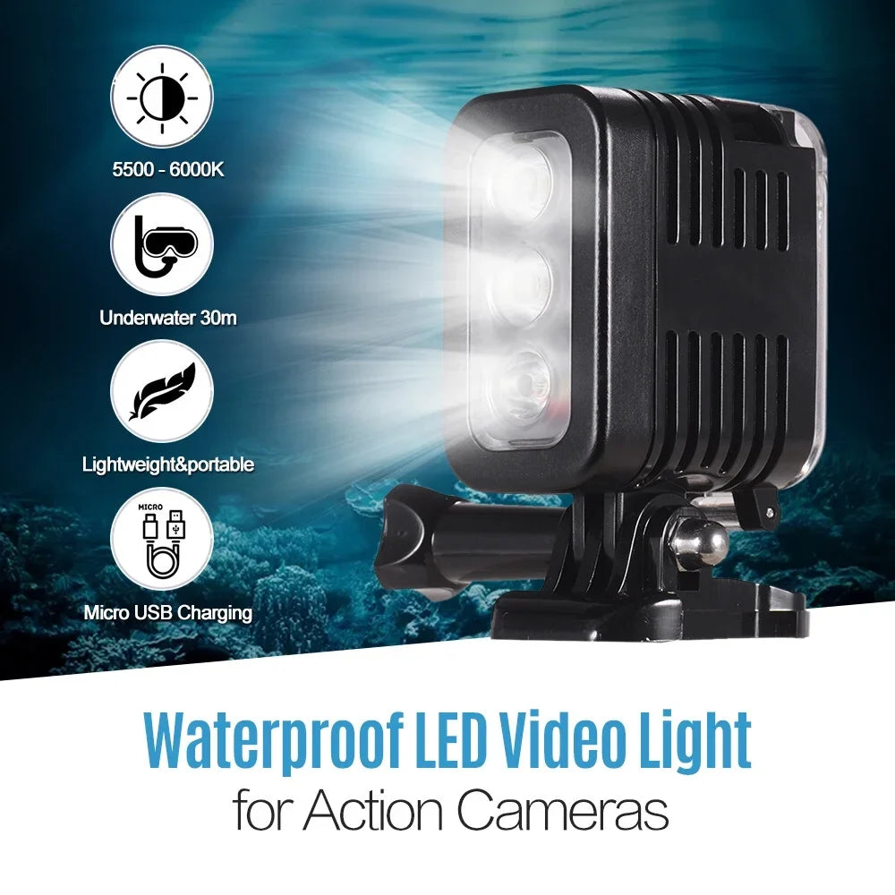 Lamp,300lux Qisuo Cameras Pristin 5 4 Video Waterproof 30m Session 6 5 4 Video 300lux Wide 7 7 3+ 300lux 5500-6000k 3Usb Led 3+ 5500-6000k And 3 Other Eryue Sized And Photography 5 4 6 30m