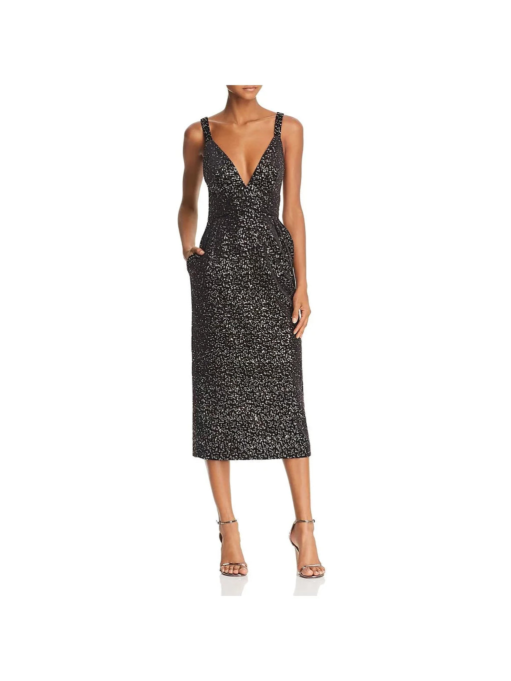 Midi Dress Velvet Sequined Jill Stuart Womens