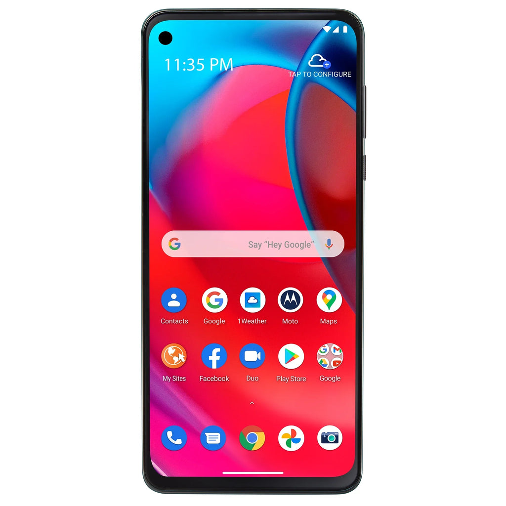 Black, to Straight Moto 128GB, Talk Motorola Prepaid Smartphone 5G [Locked (2021), G Talk] Stylus Straight