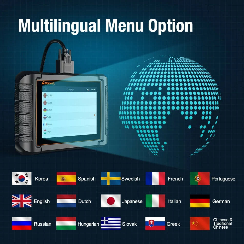 Reader Scanner IMMO SRS Car System All Diagnostic Scan Tool Code OBD2 NT809 ABS Foxwell