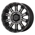 Satin Mm) Wheel Tint w/ 20X10 Wheels Rim KMC Gray HossII 8X165.10 Black (-24 Mach