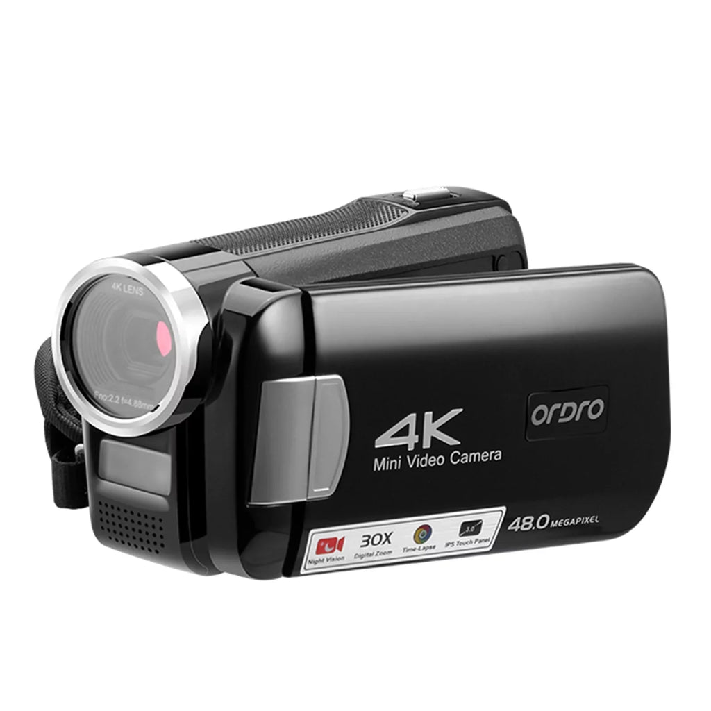 Recorder with 48MP Bag Night Vision Video IR 30X Remote Control Zoom IPS Inch Battery 3.0 AC2 Digital DV Carevas Carry 4K Digital Camcorder Touchscreen